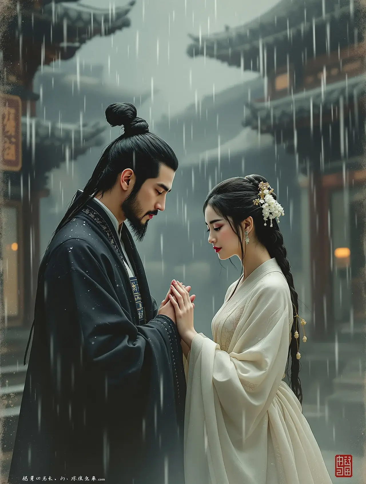《烟雨归途》唯美情感短剧封面